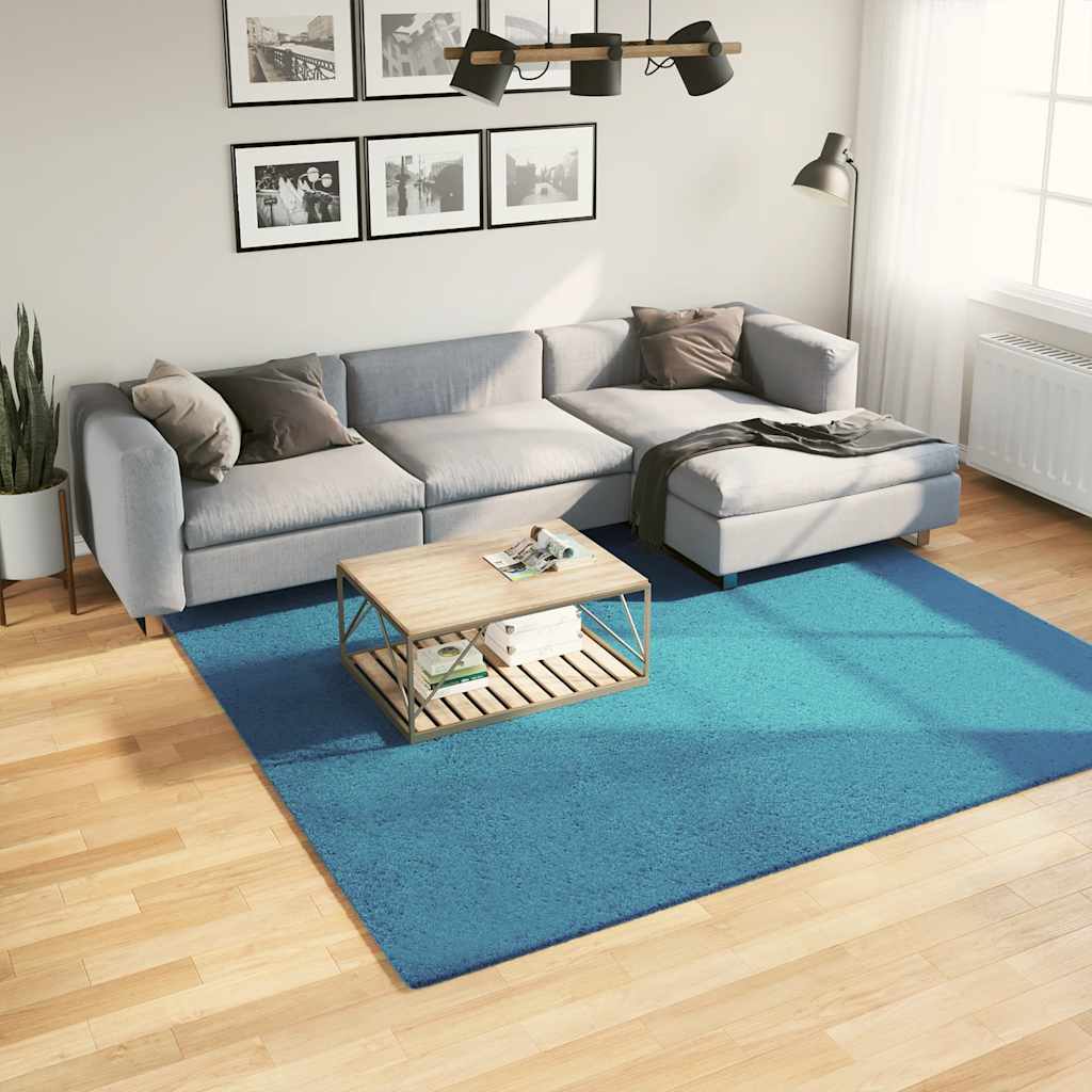 JUNG Vida Teppich OVIEDO Kurzflor Türkis 240x240 cm