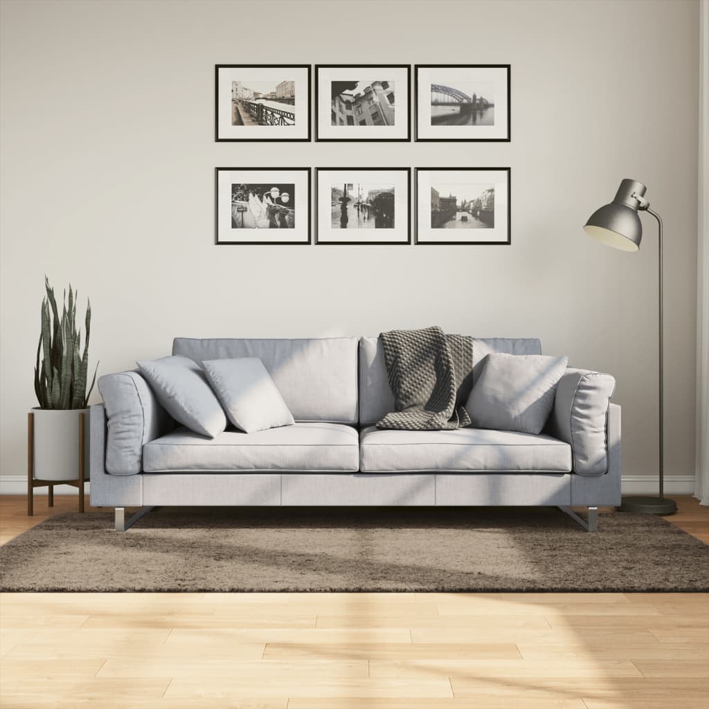 JUNG Vida Teppich ISTAN Hochflor Glänzend Grau 100x200 cm
