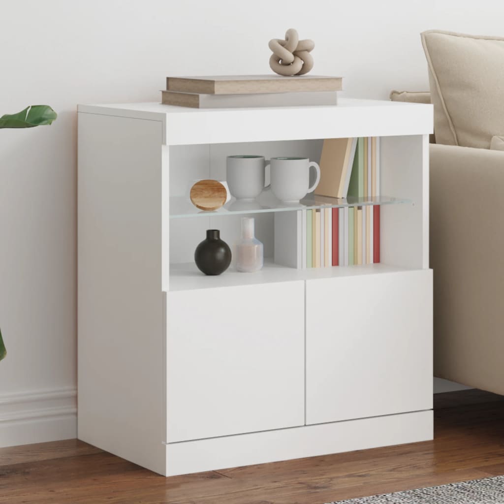 JUNG Vida Sideboard mit LED-Leuchten Weiß 60x37x67 cm