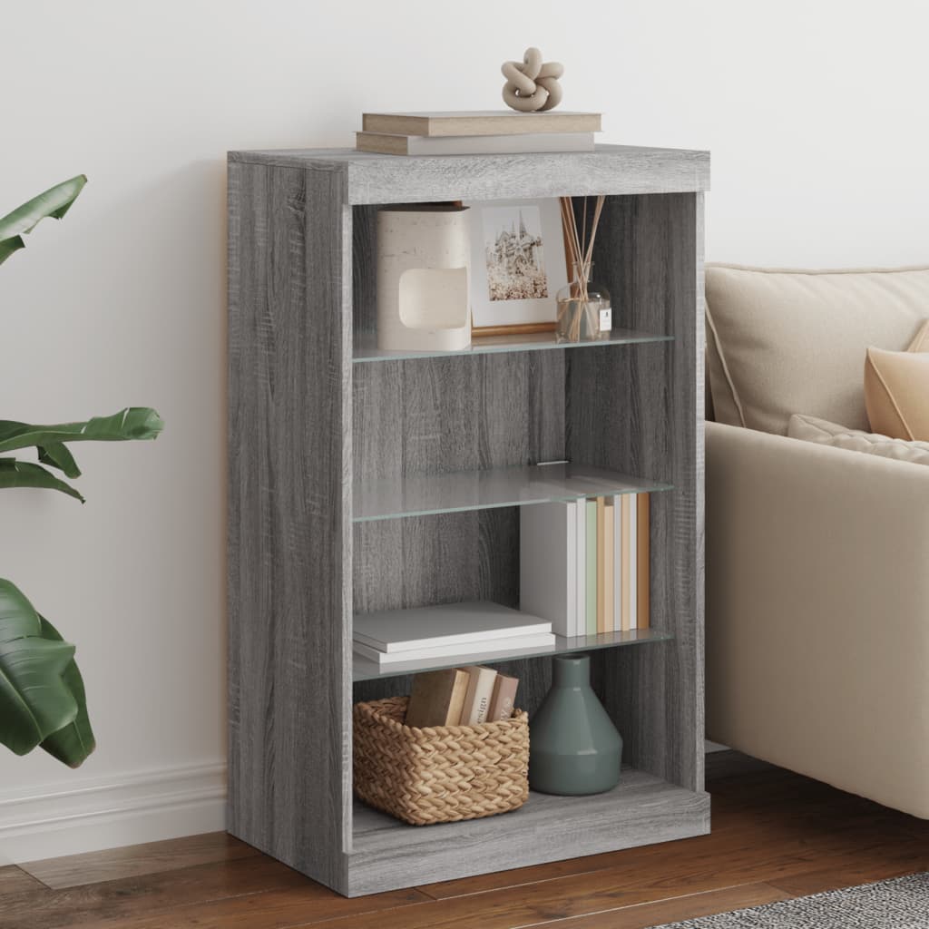 JUNG Vida Sideboard mit LED-Leuchten Grau Sonoma 60,5x37x100 cm