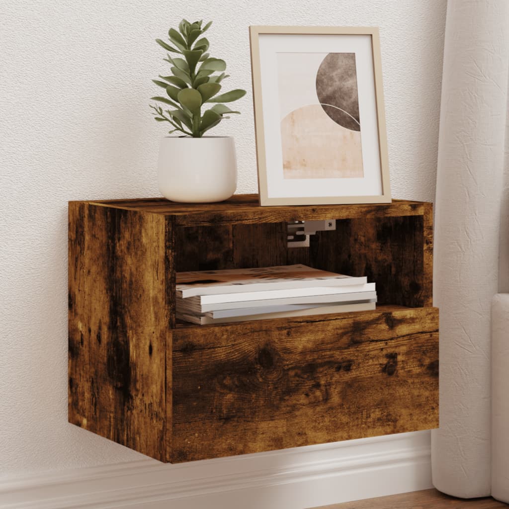 JUNG Vida TV-Wandschränke 2 Stk. Räuchereiche 40x30x30 cm Holzwerkstoff