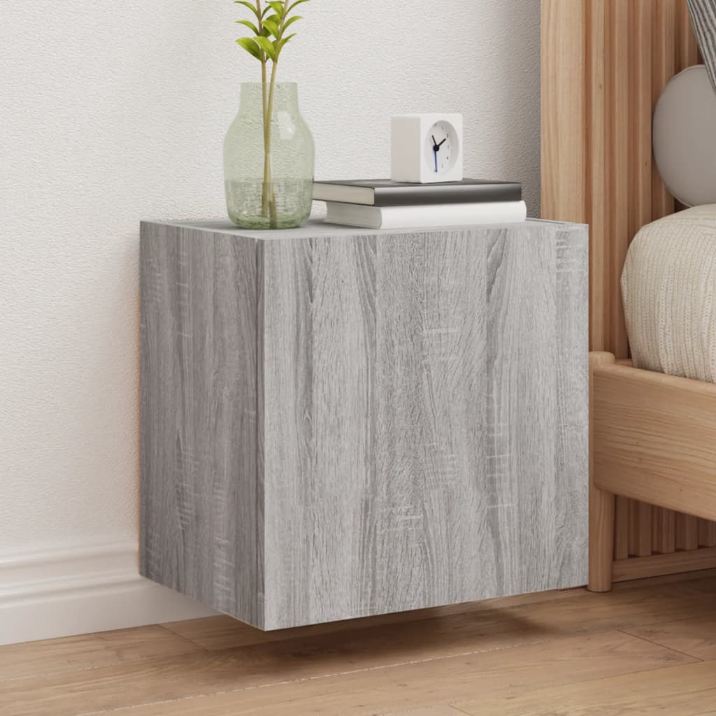 JUNG Vida TV-Wandschränke 2 Stk. Grau Sonoma 40,5x30x40 cmm Holzwerkstoff