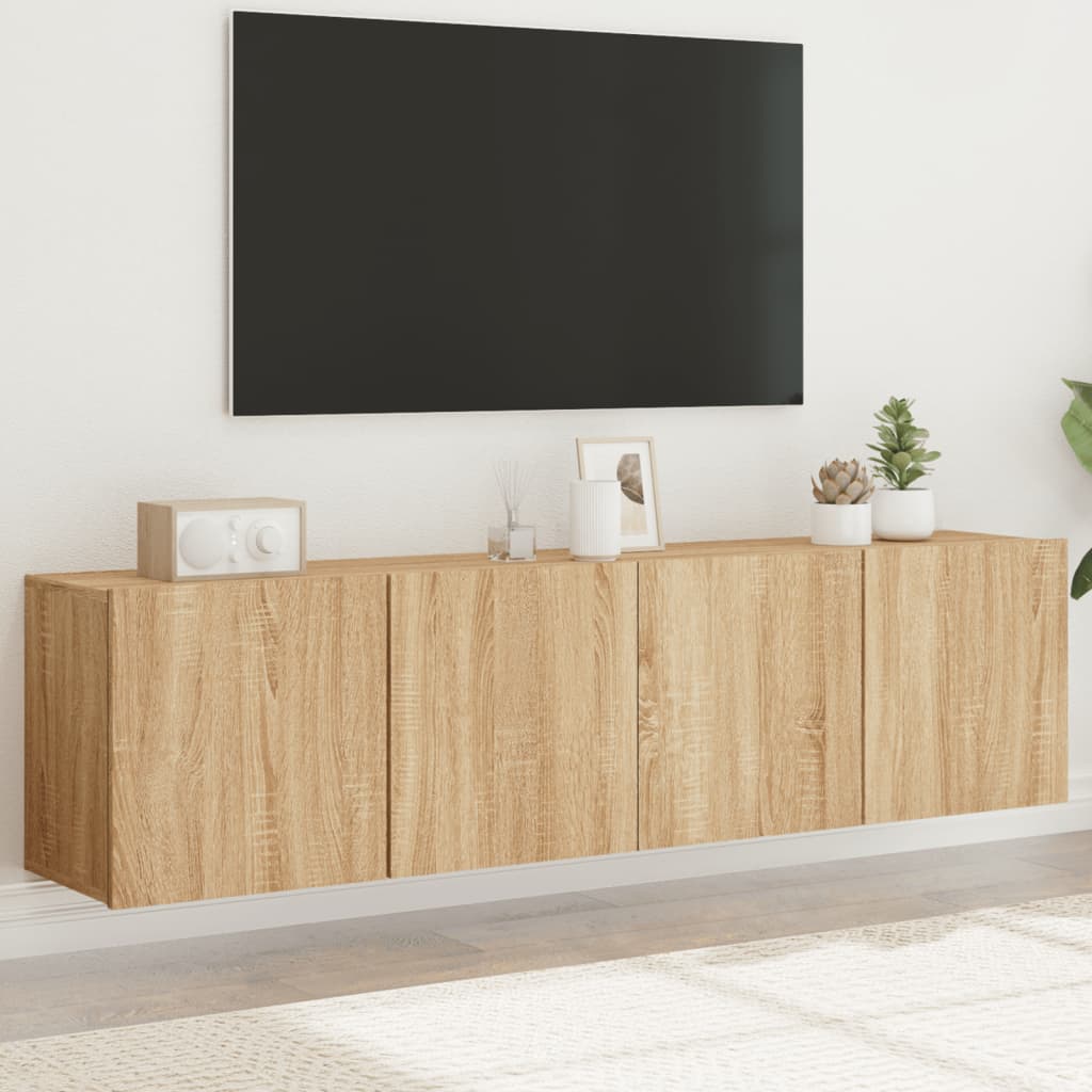 JUNG Vida TV-Wandschränke 2 Stk. Sonoma-Eiche 80x30x41 cm