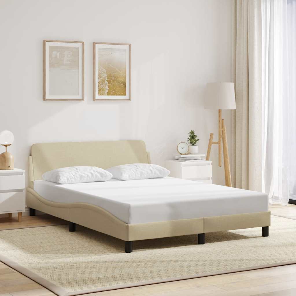 JUNG Vida Bettgestell "Dover" Creme 140x200 cm Stoff