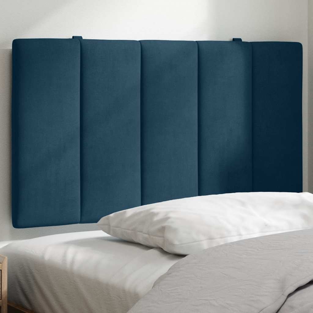 JUNG Vida Kopfteil-Kissen "Hanko" Blau 80 cm Samt