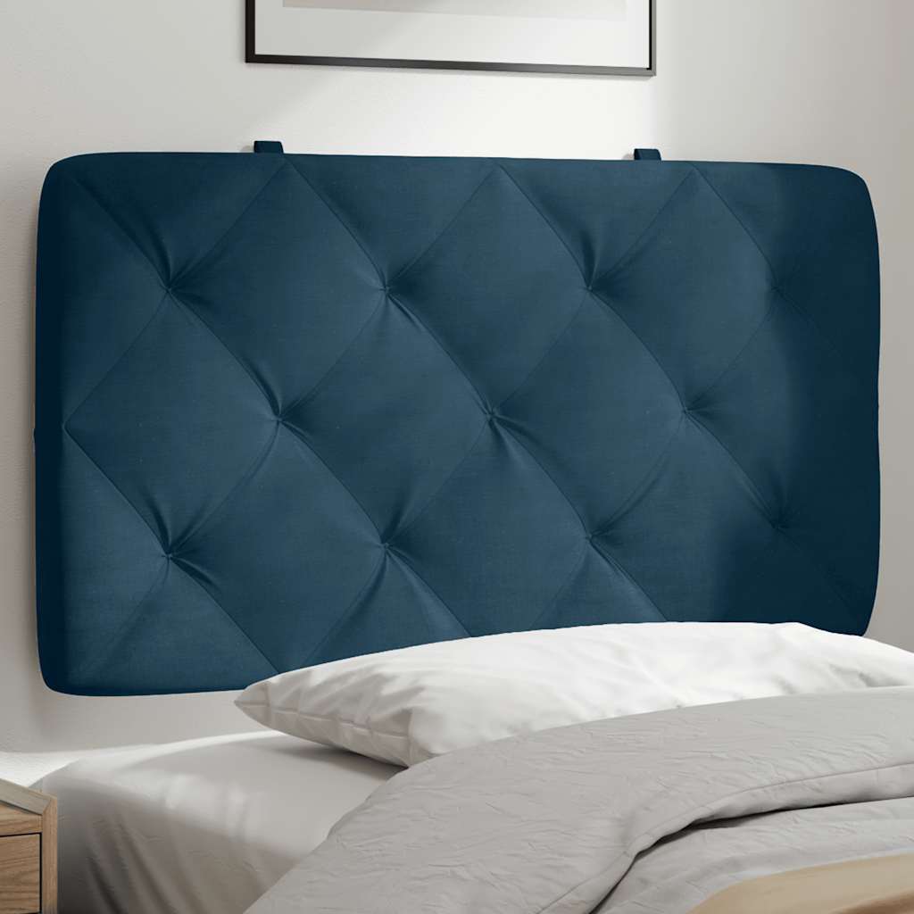 JUNG Vida Kopfteil-Kissen Blau 80 cm Samt