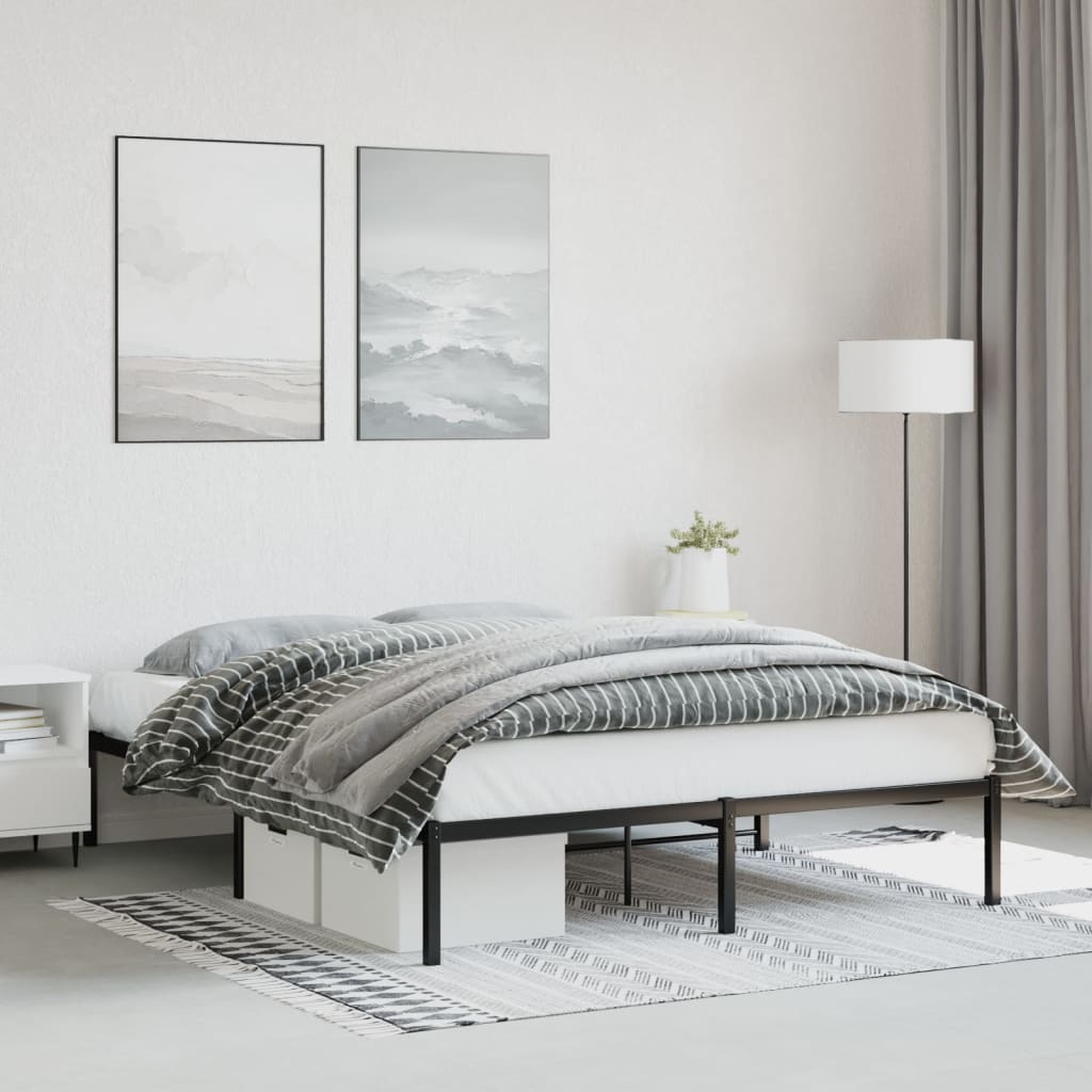 JUNG Vida Bettgestell Metall Schwarz 150x200 cm