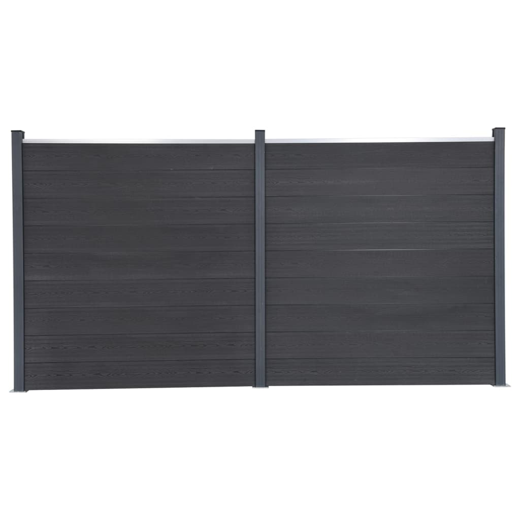 JUNG Vida Zaunelement-Set Grau 353x186 cm WPC