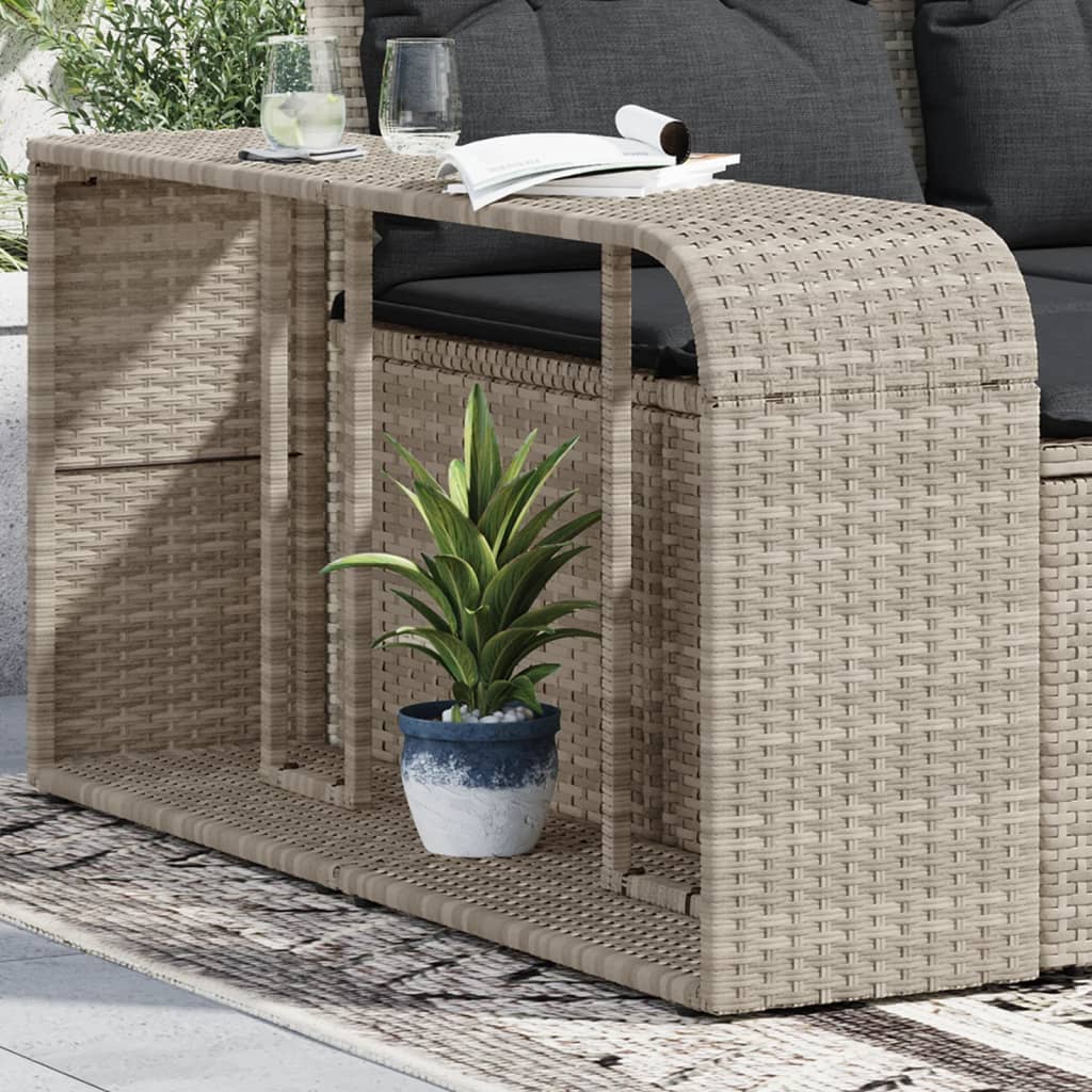 JUNG Vida Outdoor-Rgale 2 Stk. Hellgrau Poly Rattan