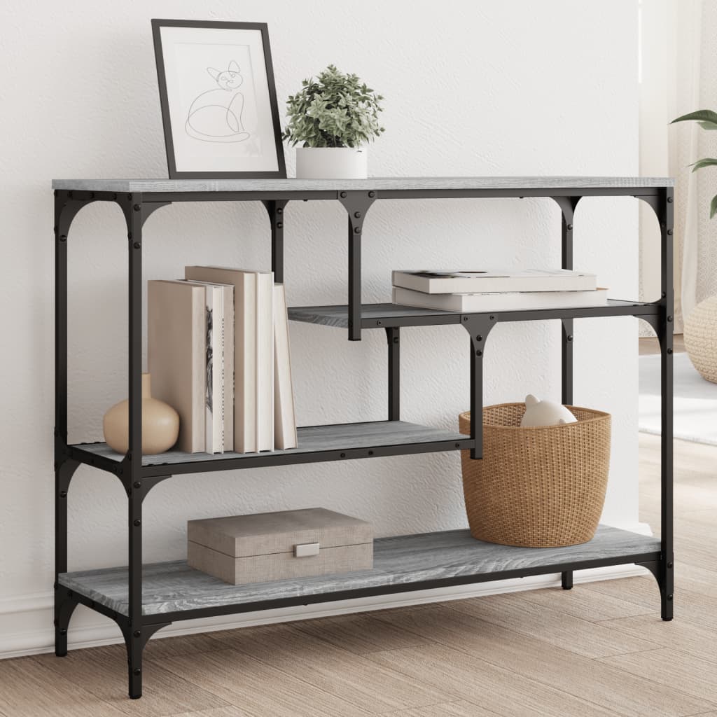 JUNG Vida Konsolentisch Grau Sonoma 100x30x75 cm Holzwerkstoff