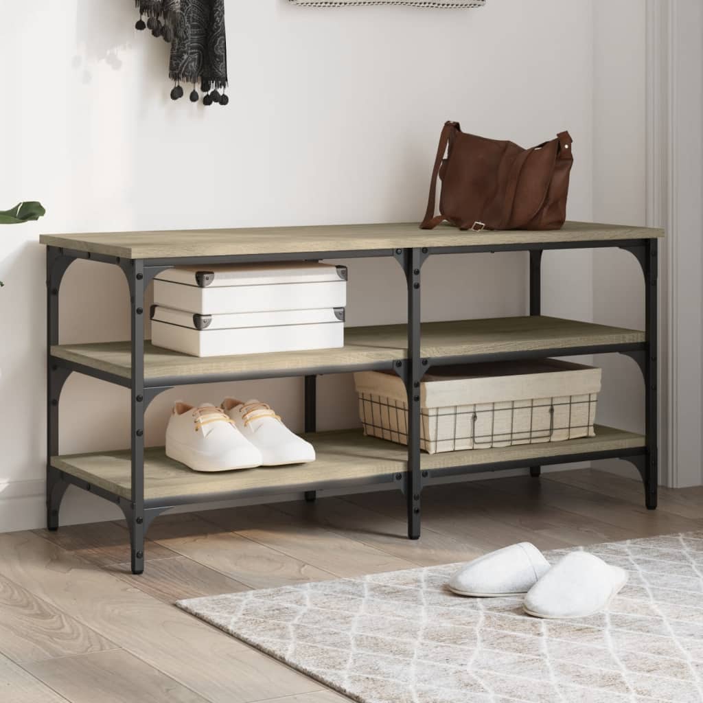 JUNG Vida Schuhbank Sonoma-Eiche 100x38,5x49 cm Holzwerkstoff