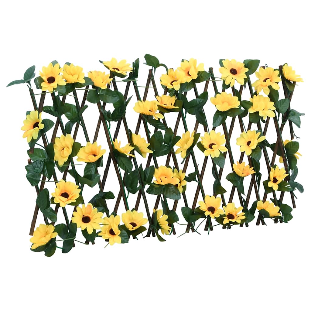 JUNG Vida Rankgitter mit Künstlichem Efeu Erweiterbar Gelb 180x20 cm