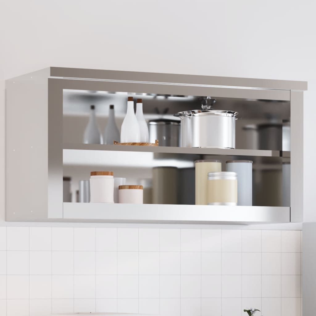 JUNG Vida Küchen-Wandschrank mit Ablage Edelstahl