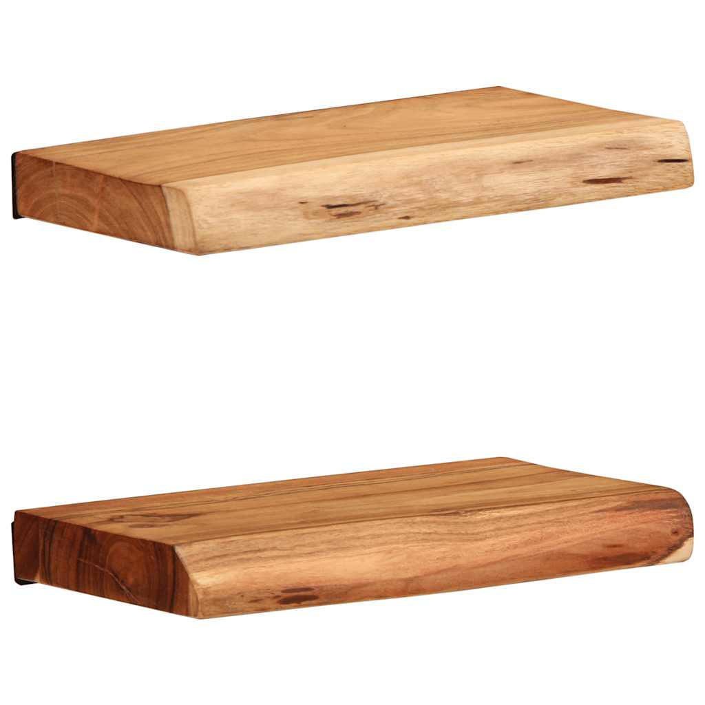 JUNG Vida Wandregale 2 Stk. 30x20x3,5 cm Massivholz Akazie