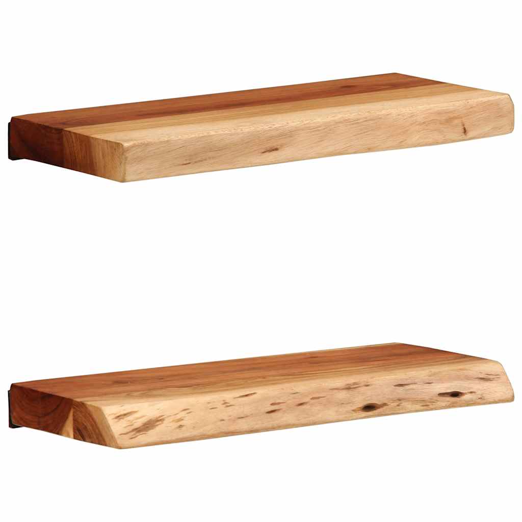 JUNG Vida Wandregale 2 Stk. 40x20x3,5 cm Massivholz Akazie