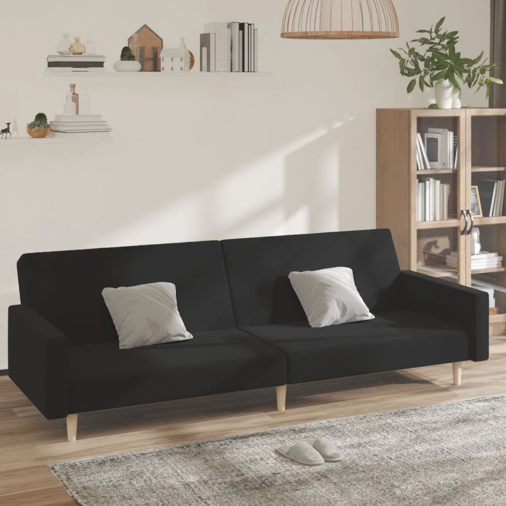 JUNG Vida Schlafsofa 2-Sitzer Schwarz Stoff