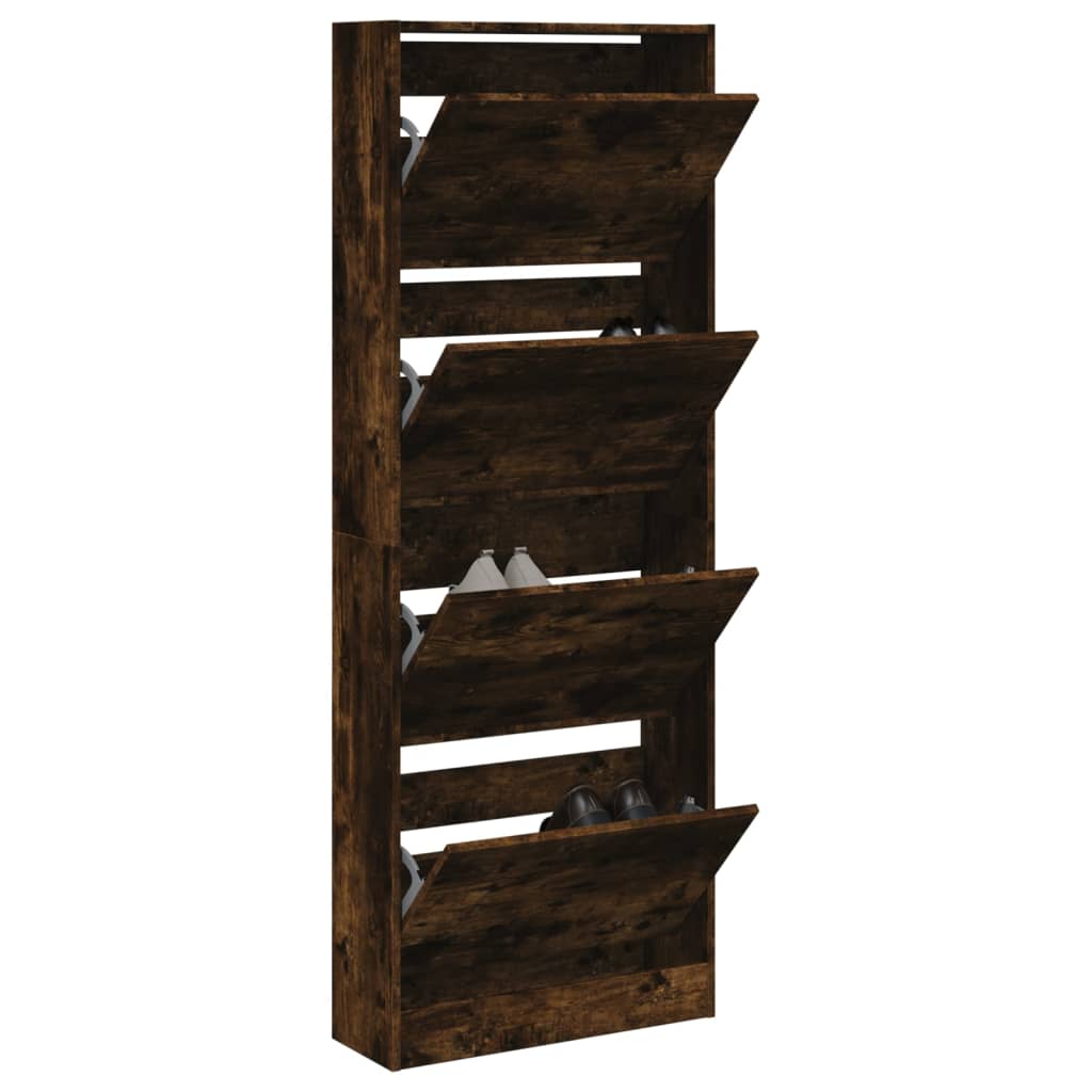 JUNG Vida Schuhschrank Räuchereiche 60x21x163,5 cm Holzwerkstoff