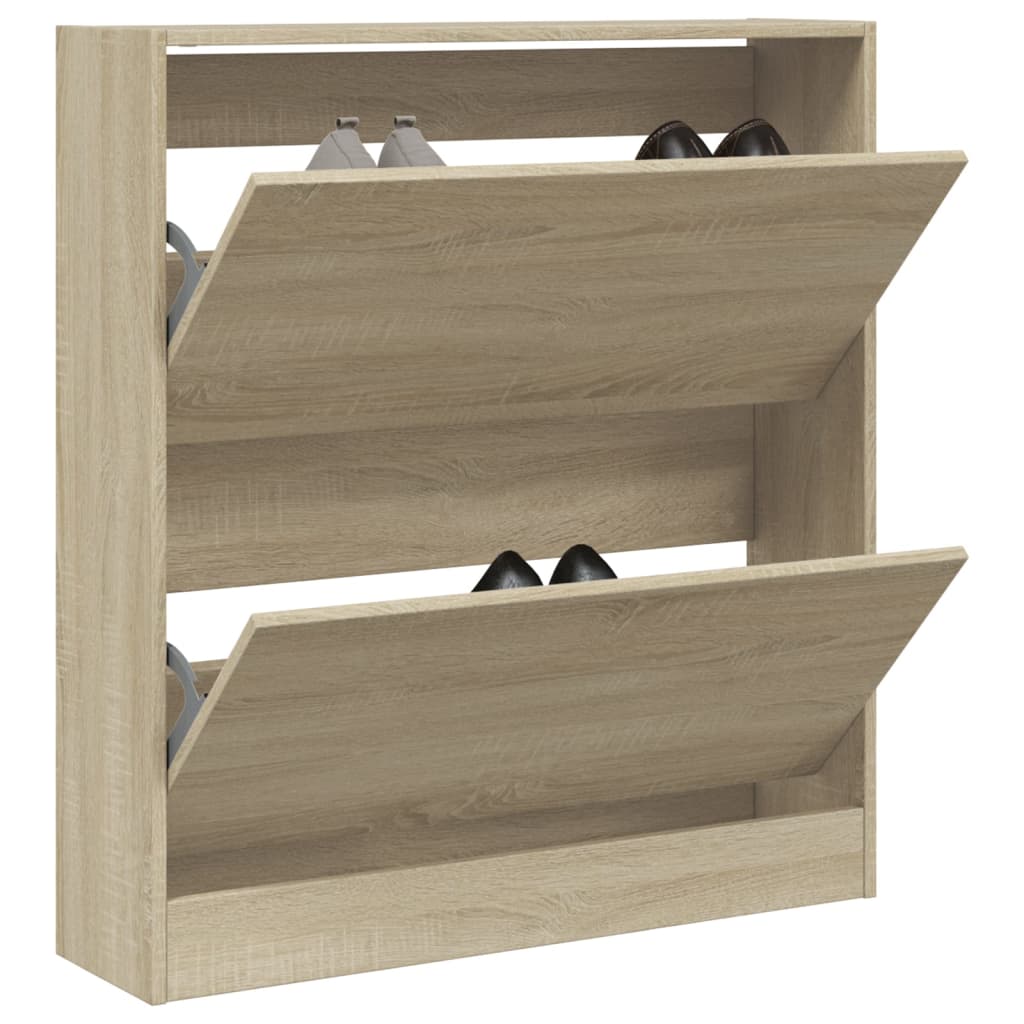 JUNG Vida Schuhschrank Sonoma-Eiche 80x21x87,5 cm Holzwerkstoff