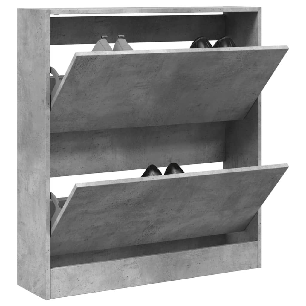 JUNG Vida Schuhschrank Betongrau 80x21x87,5 cm Holzwerkstoff