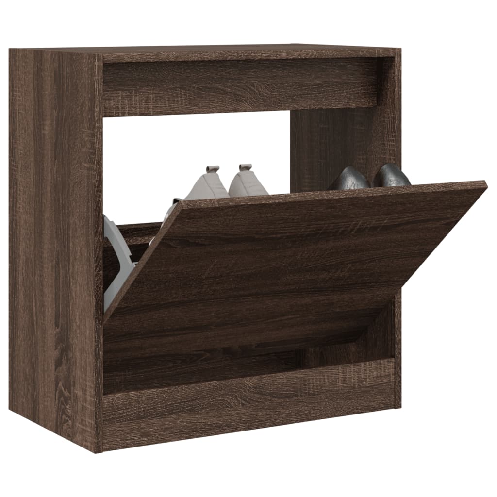 JUNG Vida Schuhschrank Braun Eichen-Optik 60x34x63,5 cm Holzwerkstoff