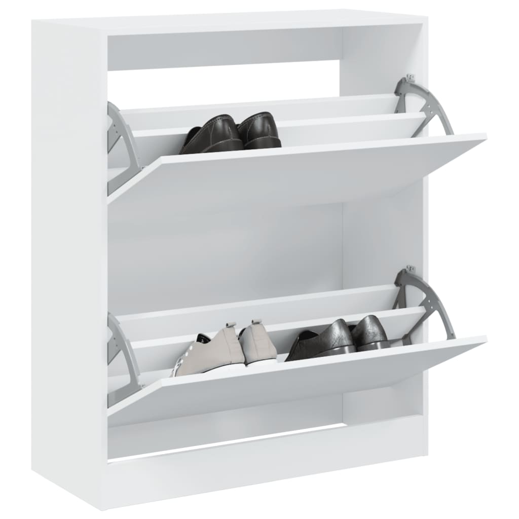 JUNG Vida Schuhschrank Weiß 80x34x96,5 cm Holzwerkstoff