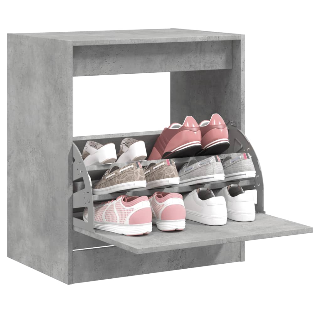 JUNG Vida Schuhschrank Betongrau 60x42x69 cm Holzwerkstoff