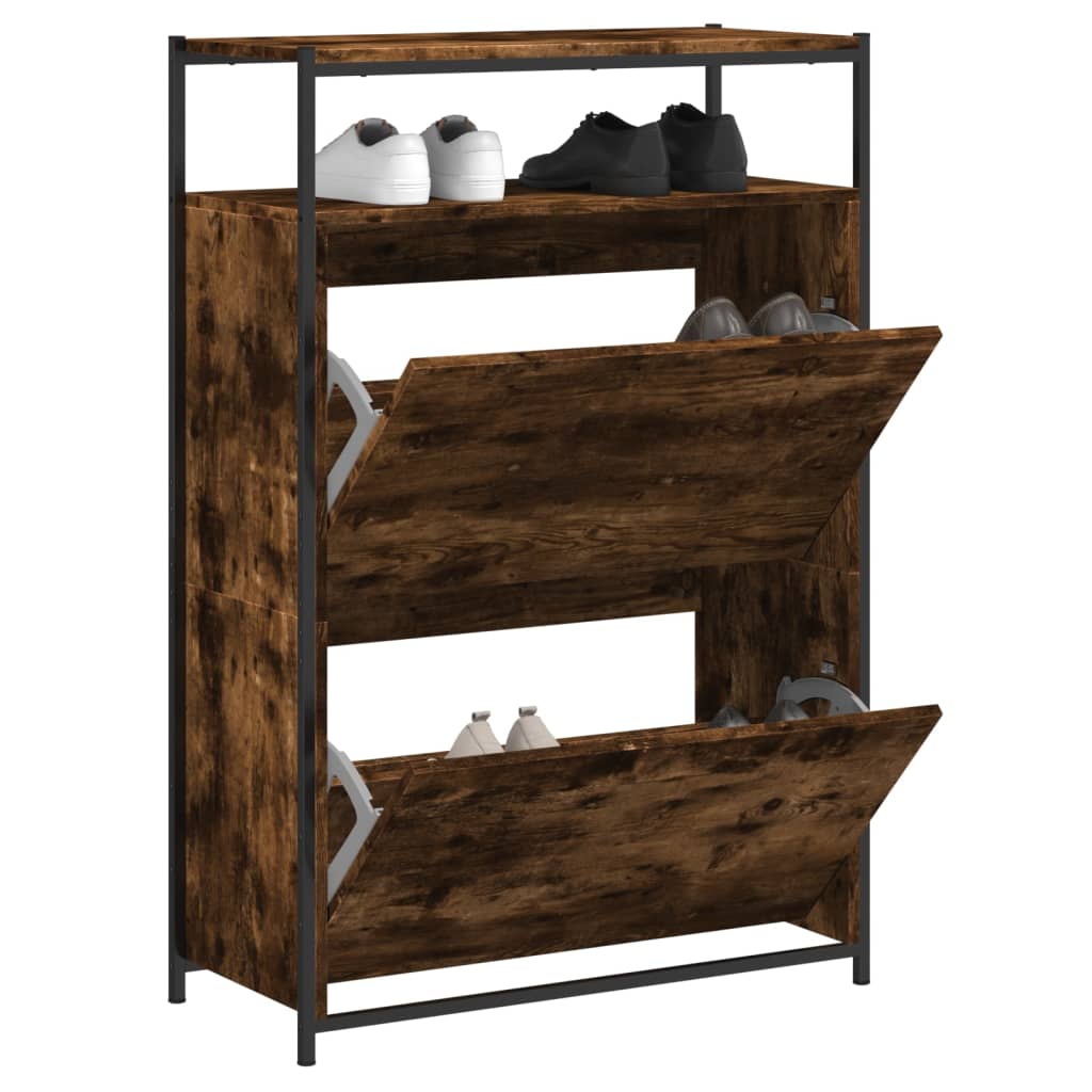 JUNG Vida Schuhschrank Räuchereiche 75x34x112 cm Holzwerkstoff