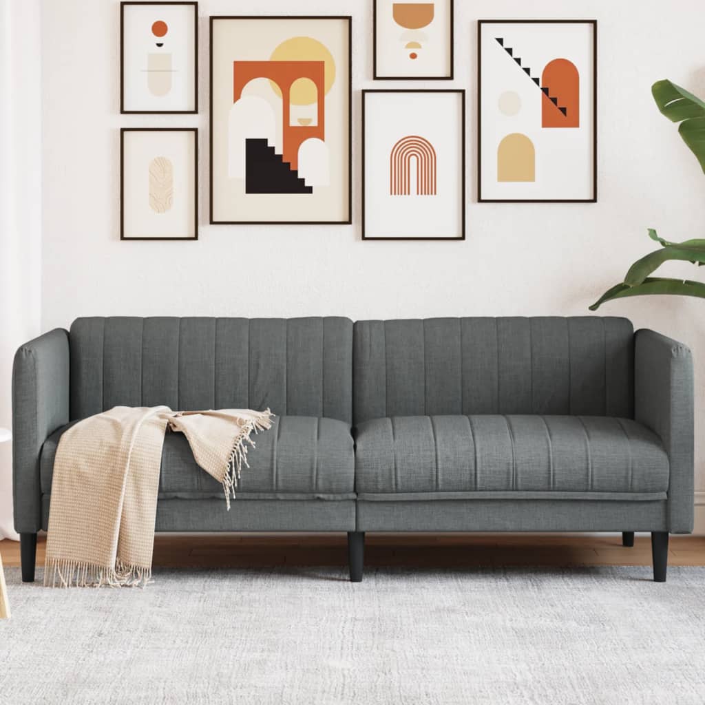 JUNG Vida Sofa 3-Sitzer Dunkelgrau Stoff