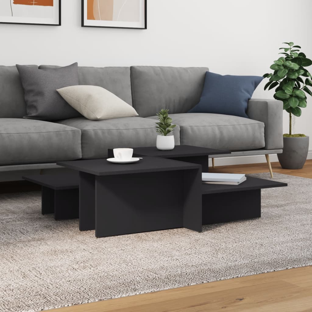JUNG Vida Couchtische 2 Stk. Grau Holzwerkstoff