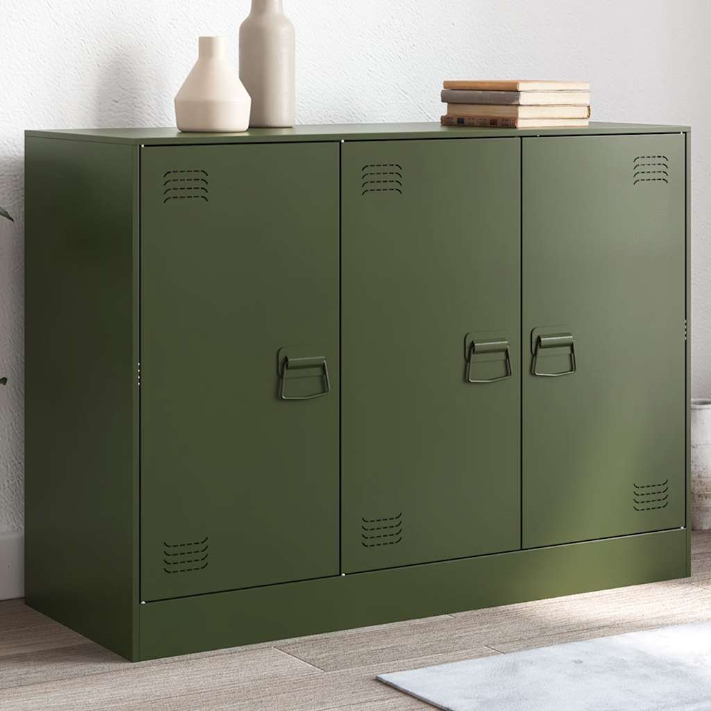 JUNG Vida Sideboard Olivgrün 99x39x73 cm Stahl