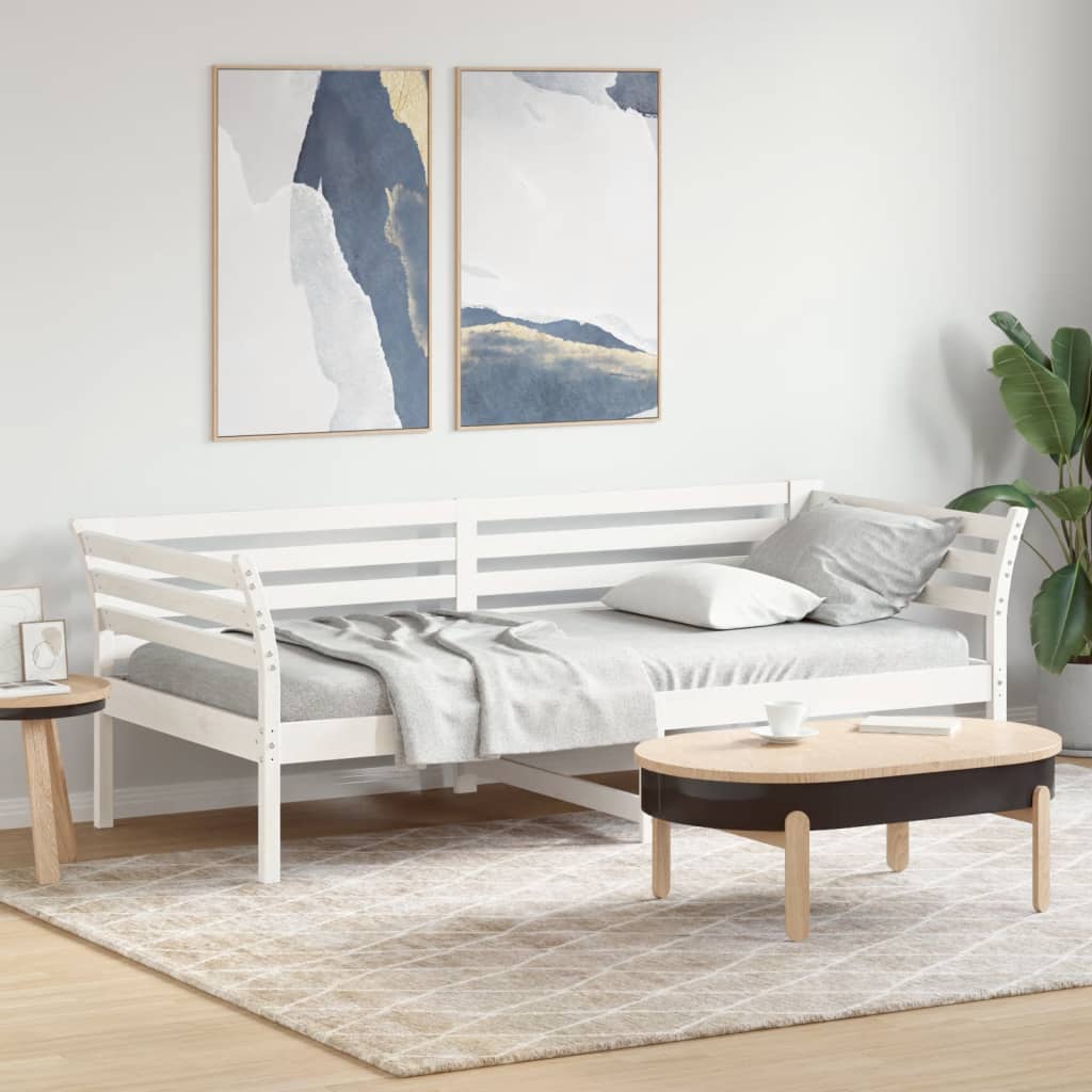 JUNG Vida Tagesbett ohne Matratze Weiß 100x200 cm Massivholz Kiefer