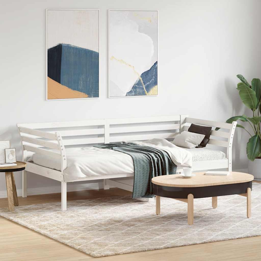 JUNG Vida Tagesbett ohne Matratze Weiß 75x190 cm Massivholz Kiefer