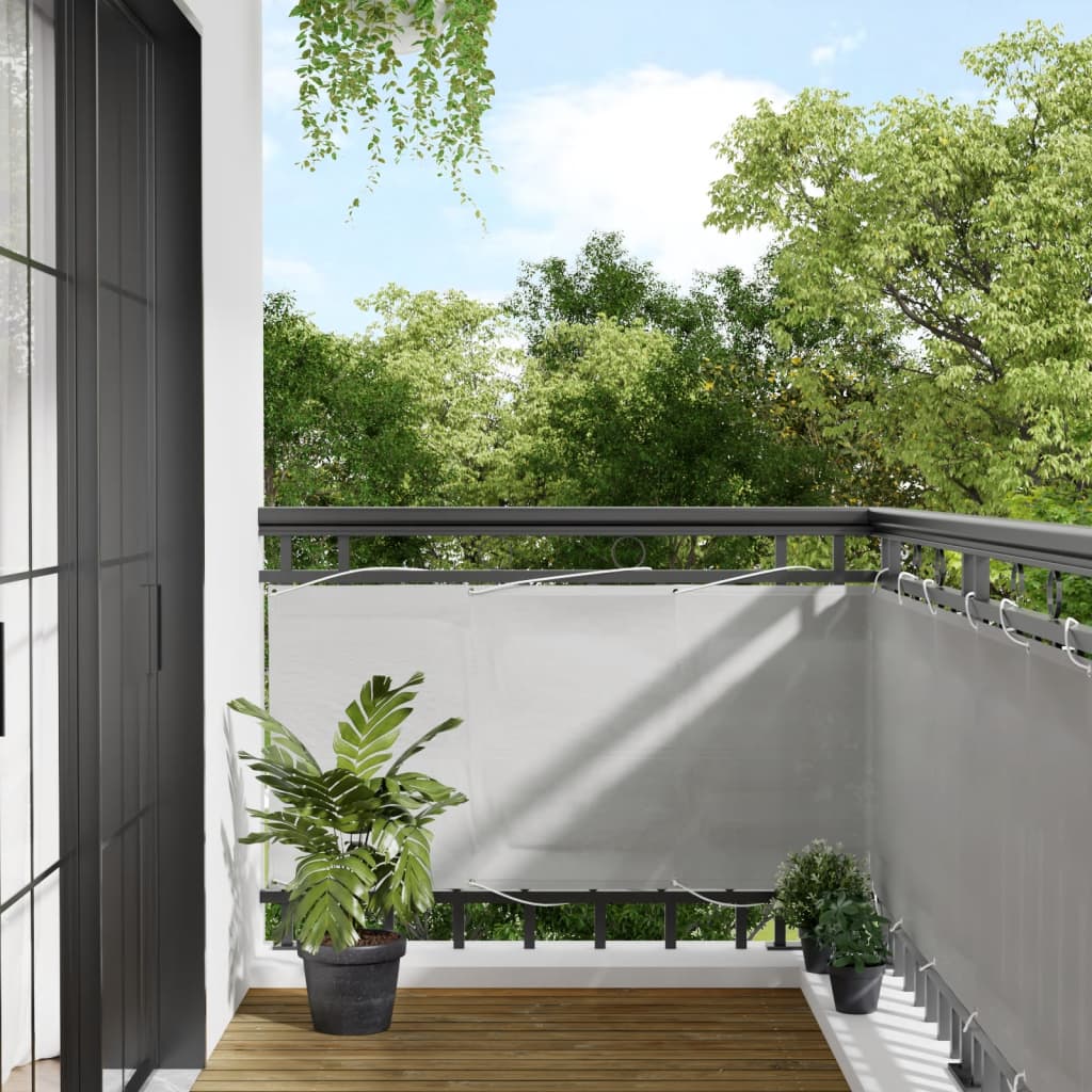 JUNG Vida Balkon-Sichtschutz Hellgrau 75x300 cm 100 % Polyester-Oxford