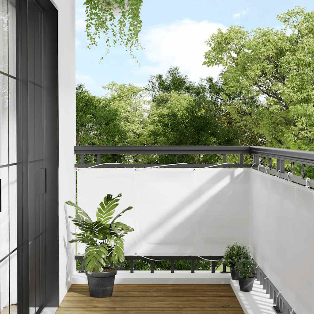 JUNG Vida Balkon-Sichtschutz Weiß 75x700 cm 100 % Polyester-Oxford