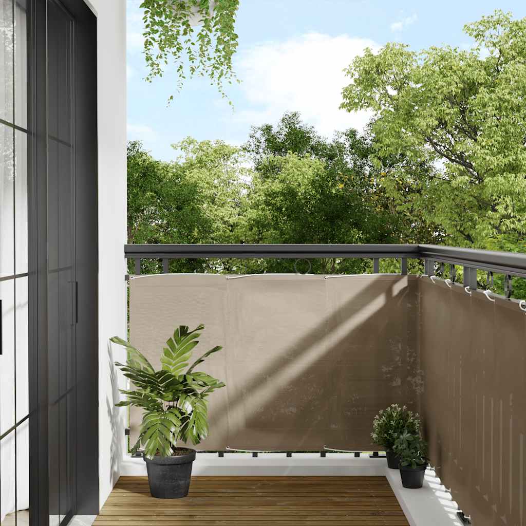JUNG Vida Balkon-Sichtschutz Taupe 90x800 cm 100 % Polyester-Oxford