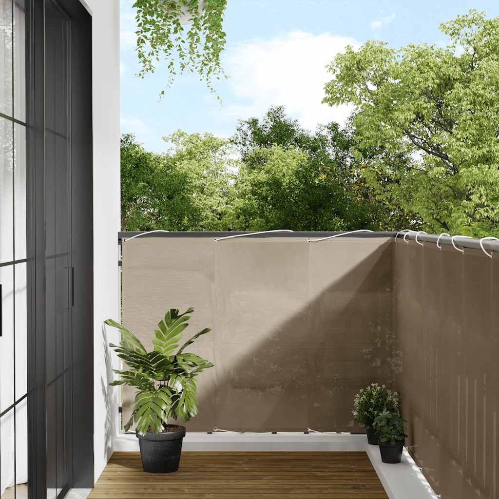 JUNG Vida Balkon-Sichtschutz Taupe 120x1000 cm 100 % Polyester-Oxford