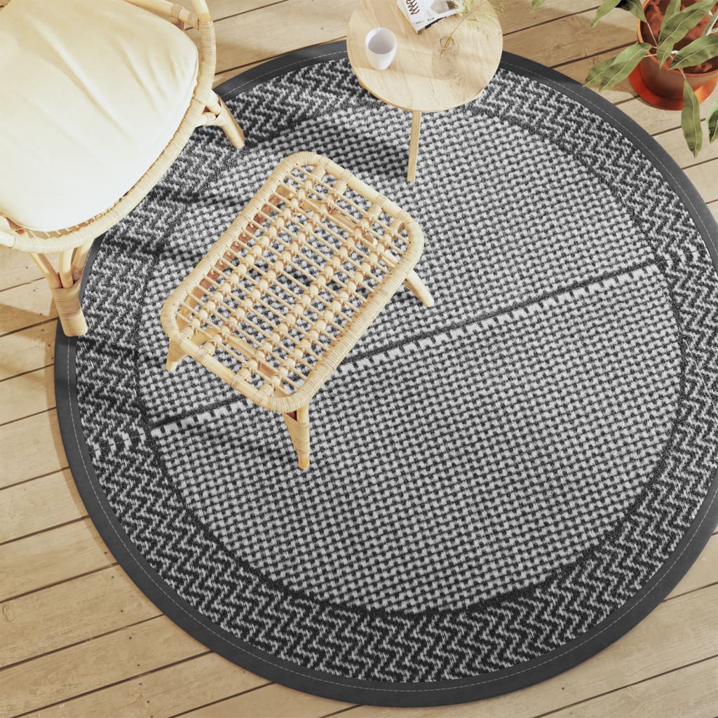 JUNG Vida Outdoor-Teppich ARAKIL Grau Ø160 cm PP