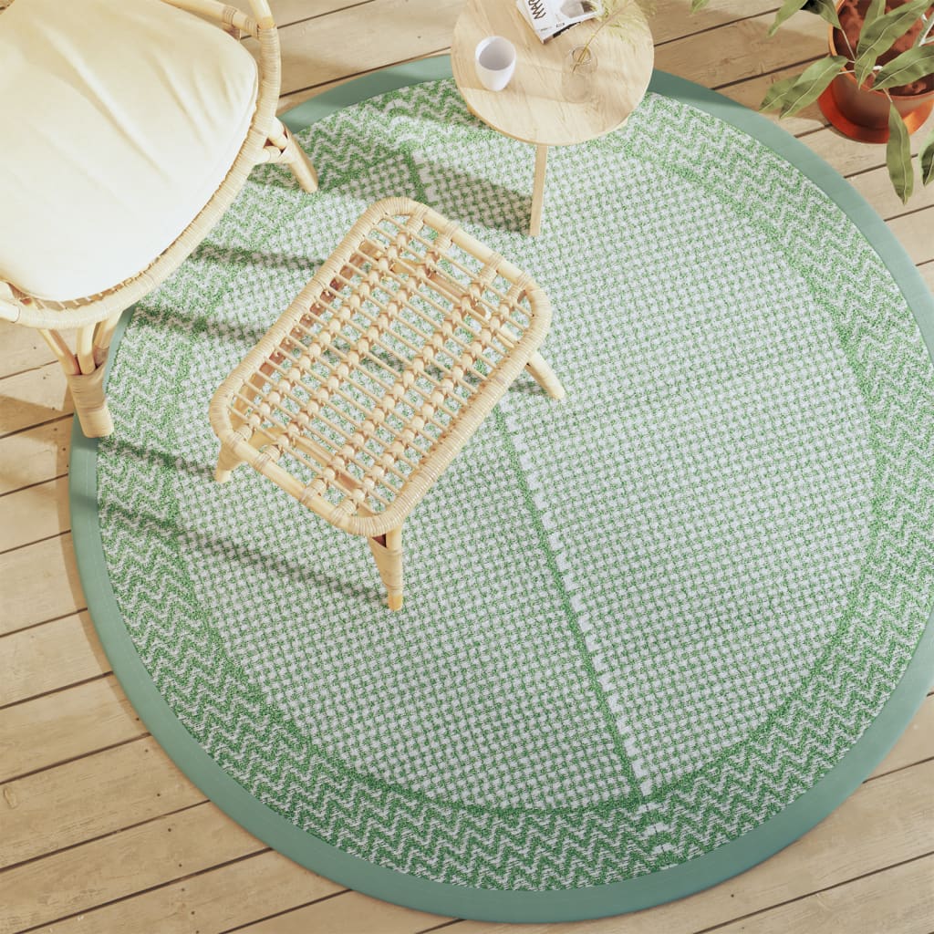 JUNG Vida Outdoor-Teppich ARAKIL Grün Ø160 cm PP
