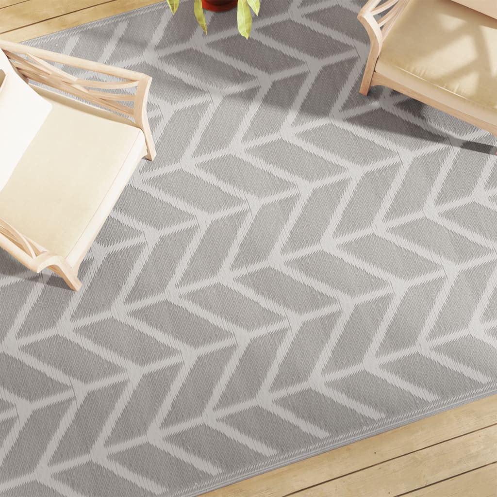 JUNG Vida Outdoor-Teppich ARAKIL Grau 190x290 cm PP