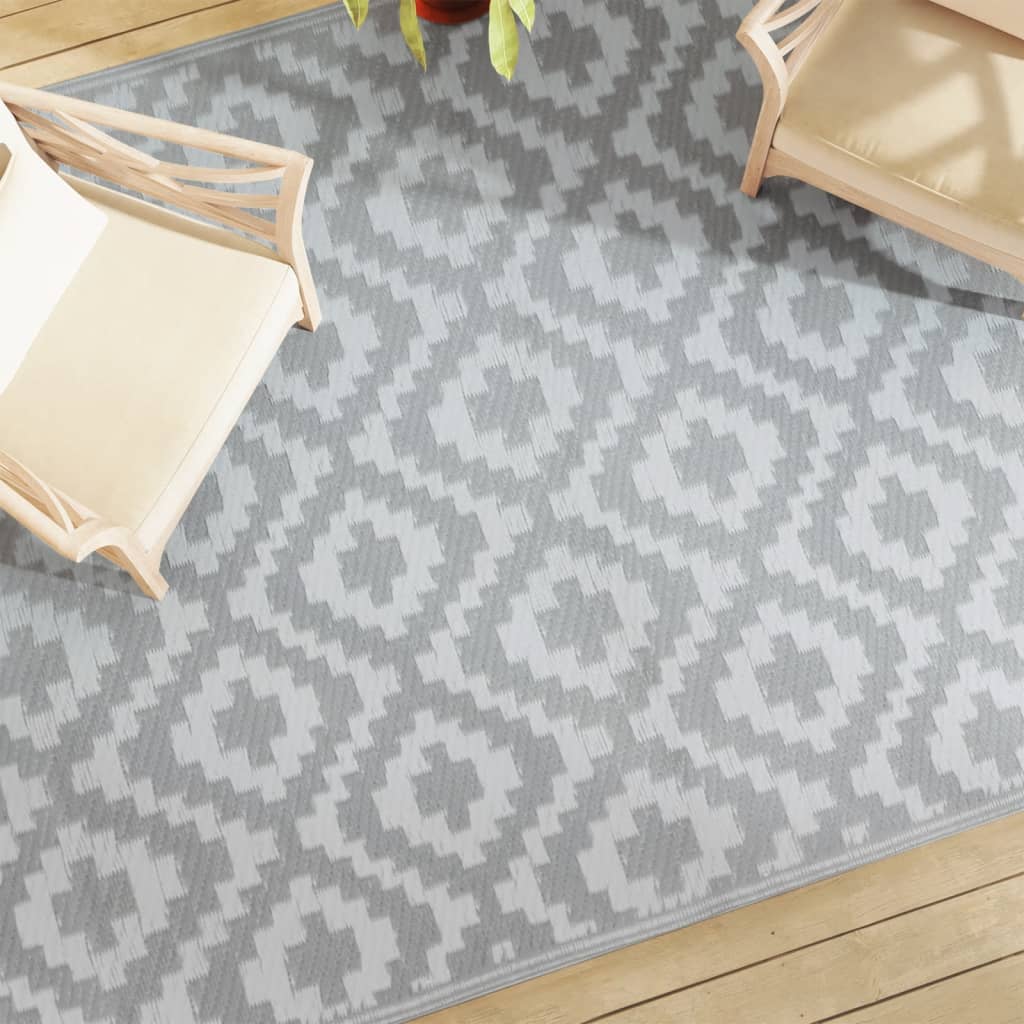 JUNG Vida Outdoor-Teppich ARAKIL Grau 190x290 cm PP