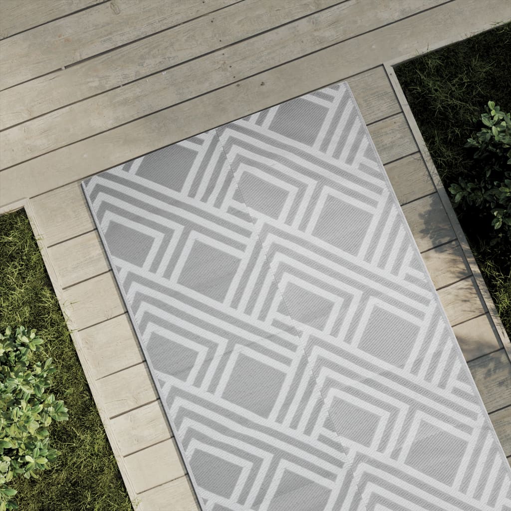 JUNG Vida Outdoor-Teppich ARAKIL Grau 80x150 cm PP