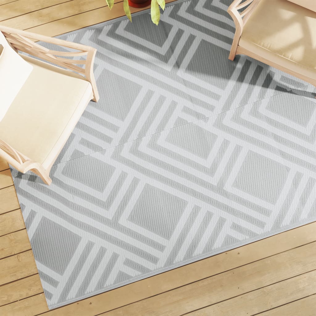JUNG Vida Outdoor-Teppich ARAKIL Grau 160x230 cm PP