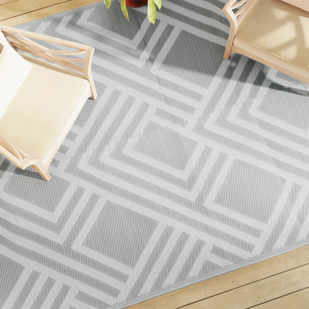 JUNG Vida Outdoor-Teppich ARAKIL Grau 190x290 cm PP