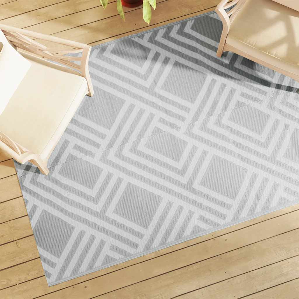 JUNG Vida Outdoor-Teppich ARAKIL Grau 140x200 cm PP