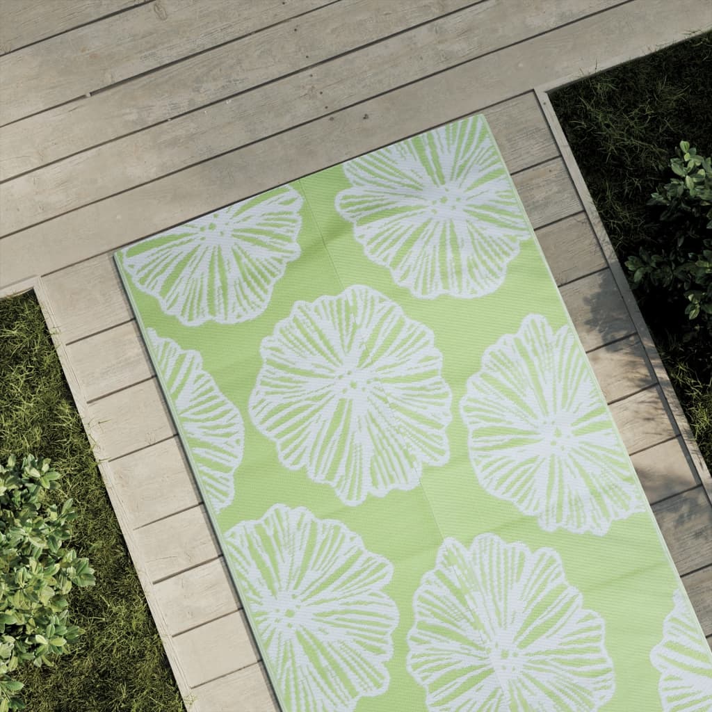 JUNG Vida Outdoor-Teppich ARAKIL Grün 80x250 cm PP