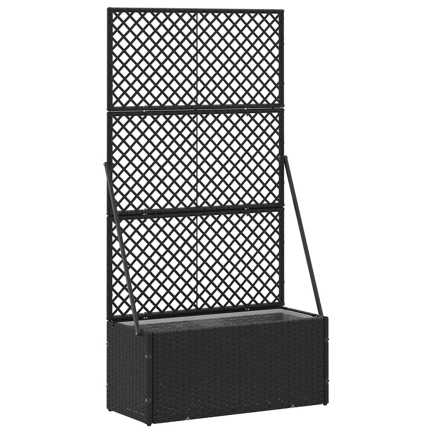 JUNG Vida Garten-Pflanzgefäß Schwarz 70 x 30 x 135 cm Metall