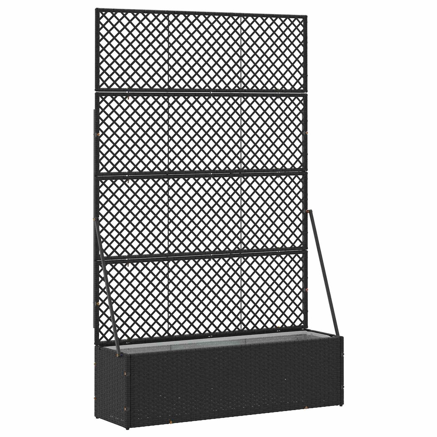 JUNG Vida Garten-Pflanzgefäß Schwarz 105 x 30 x 170 cm Metall