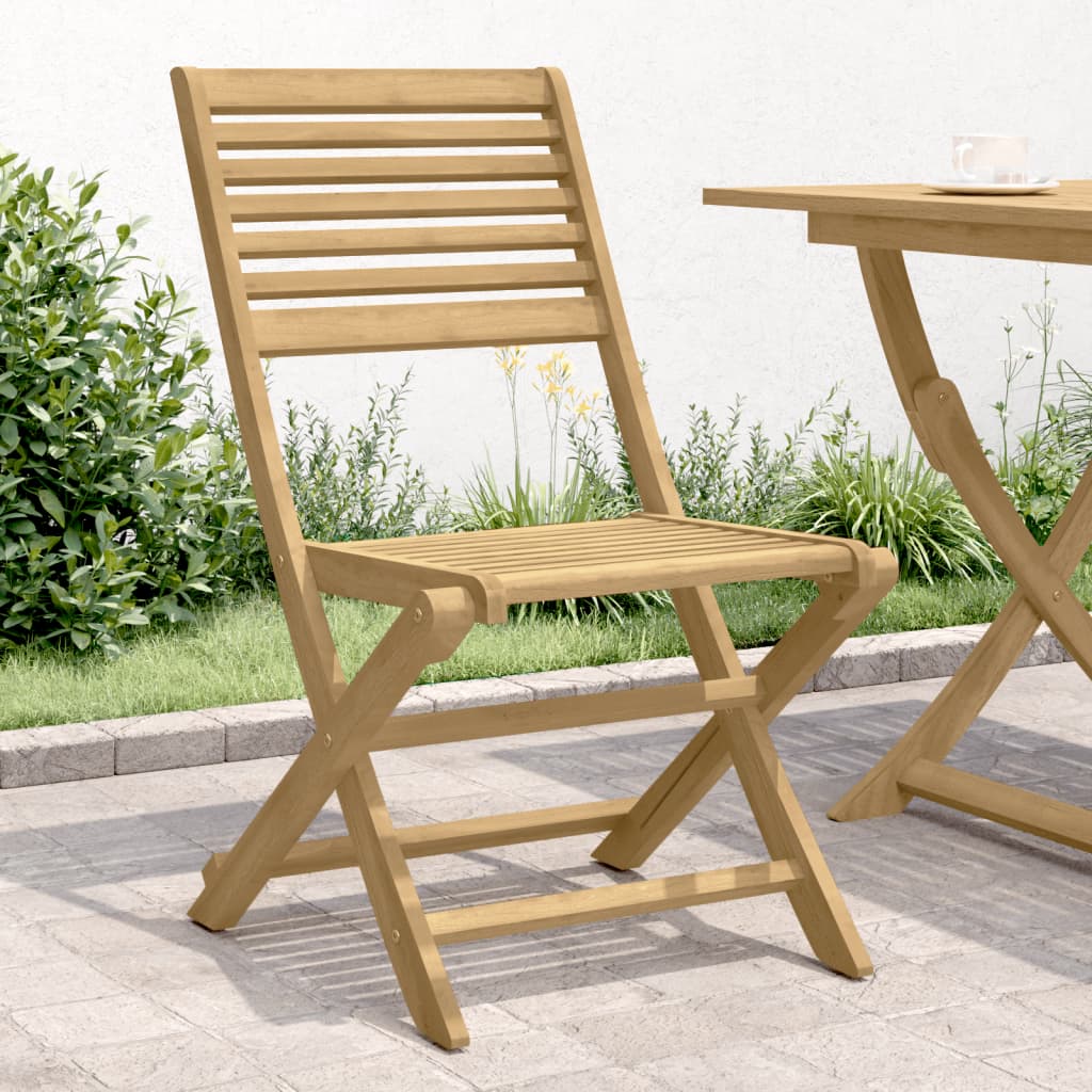 JUNG Vida Gartenstühle 4 Stk. Klappbar 48,5x61,5x87 cm Massivholz Akazie