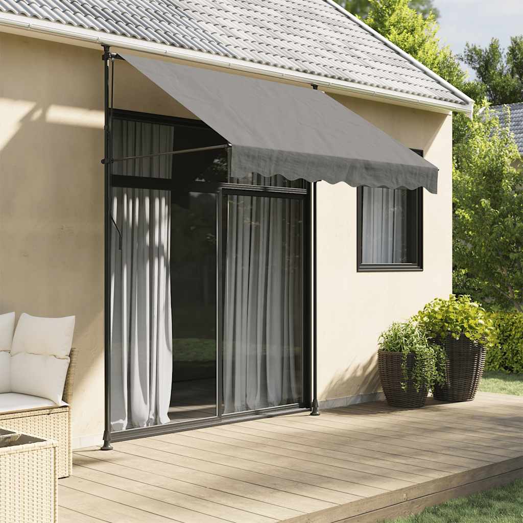 JUNG Vida Markise Einziehbar Anthrazit 200x150 cm Stoff und Stahl