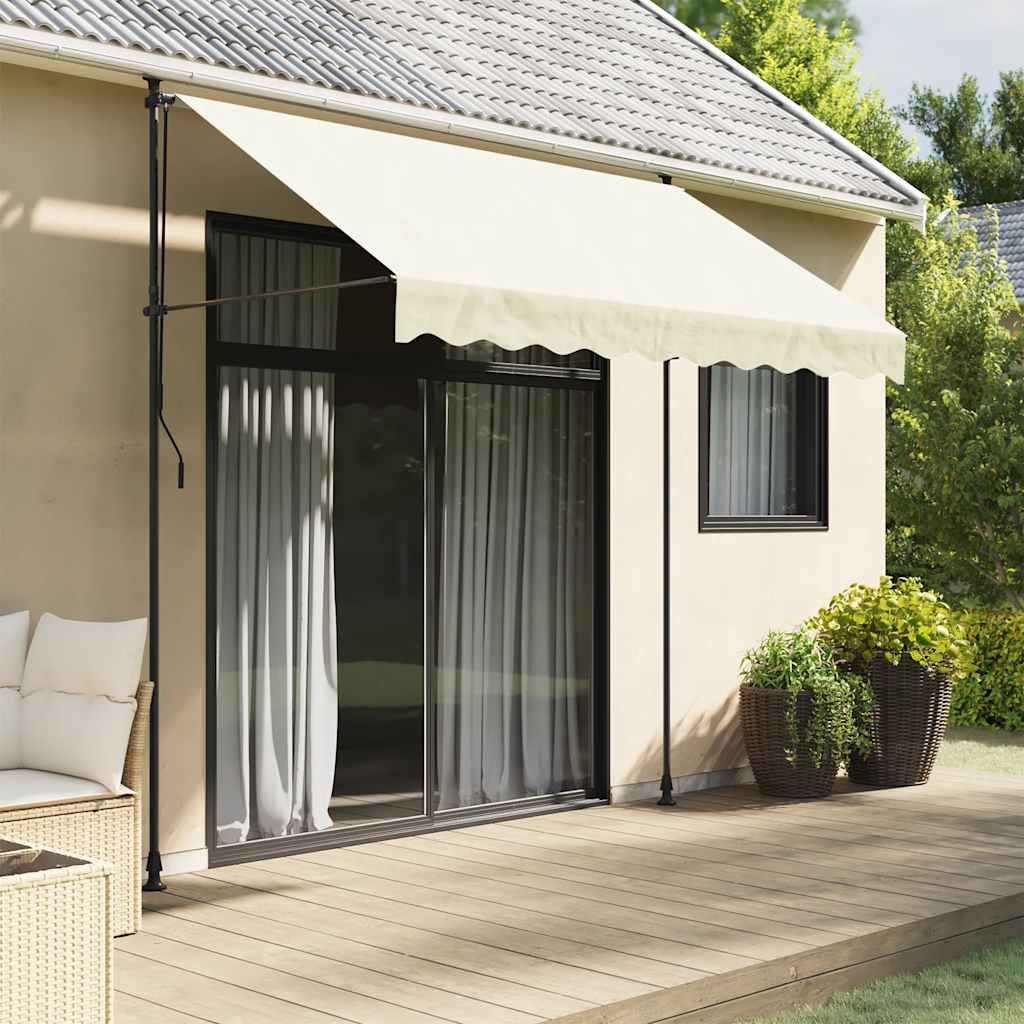 JUNG Vida Markise Einziehbar Creme 300x150 cm Stoff und Stahl
